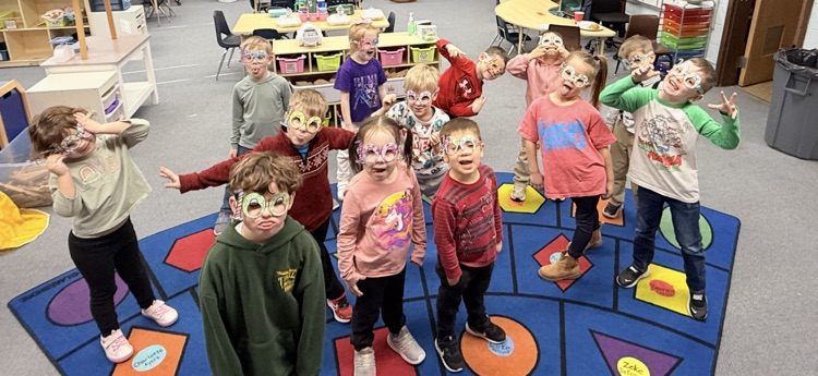 100 day glasses and silly faces