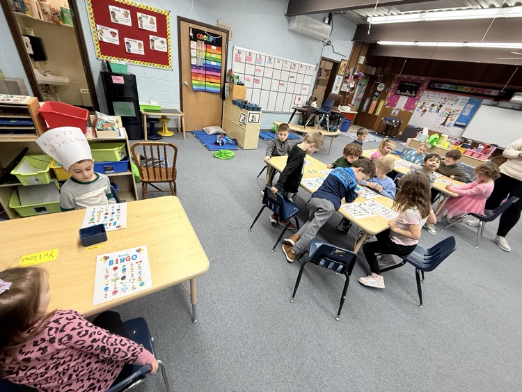 and we played Dr Seuss rhyming bingo. 