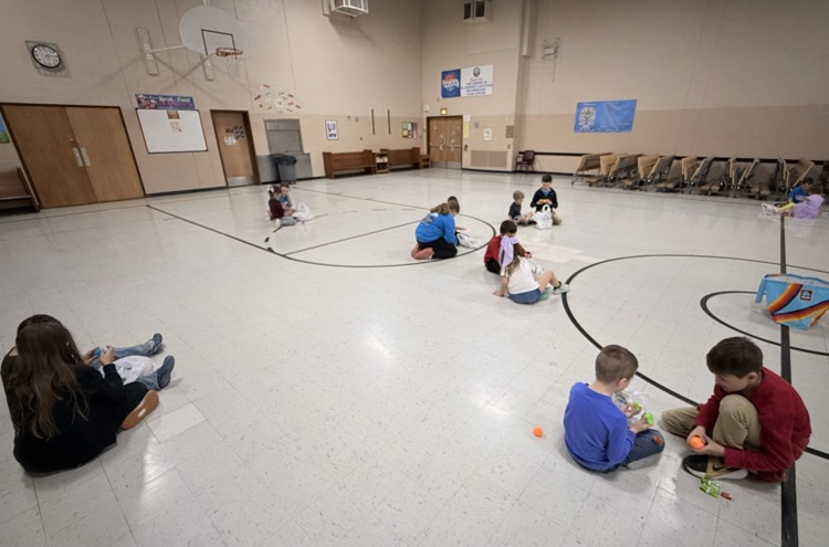 egg hunt in gym 