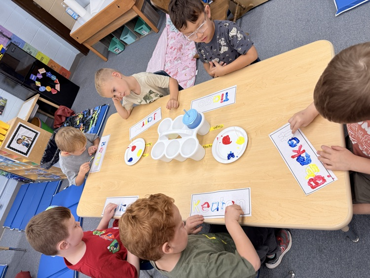 painting our names 
