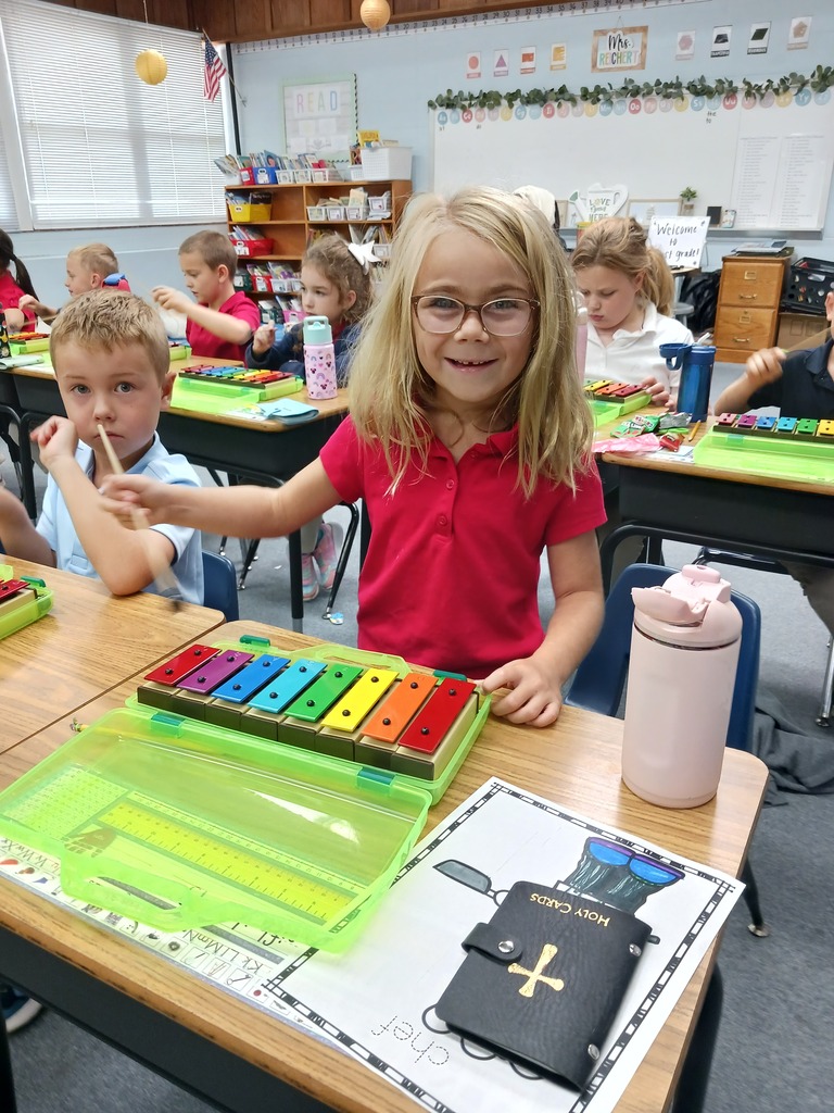 First graders using Resonator Bells.