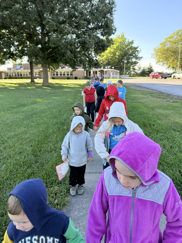 heading out on our walk!