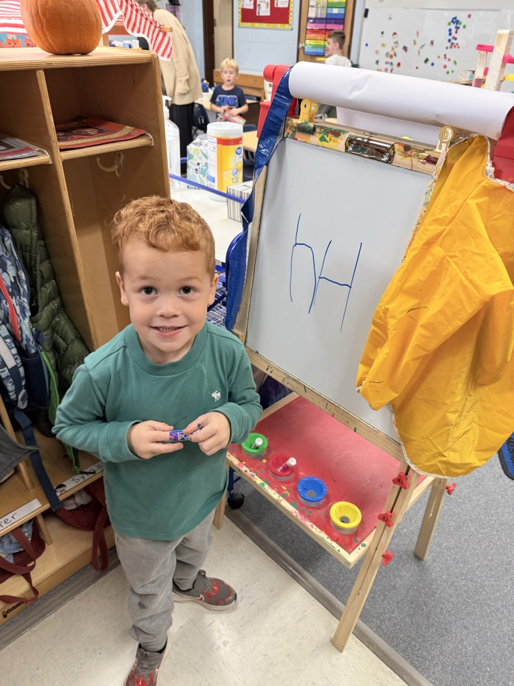 writing our letter of the week during center time!