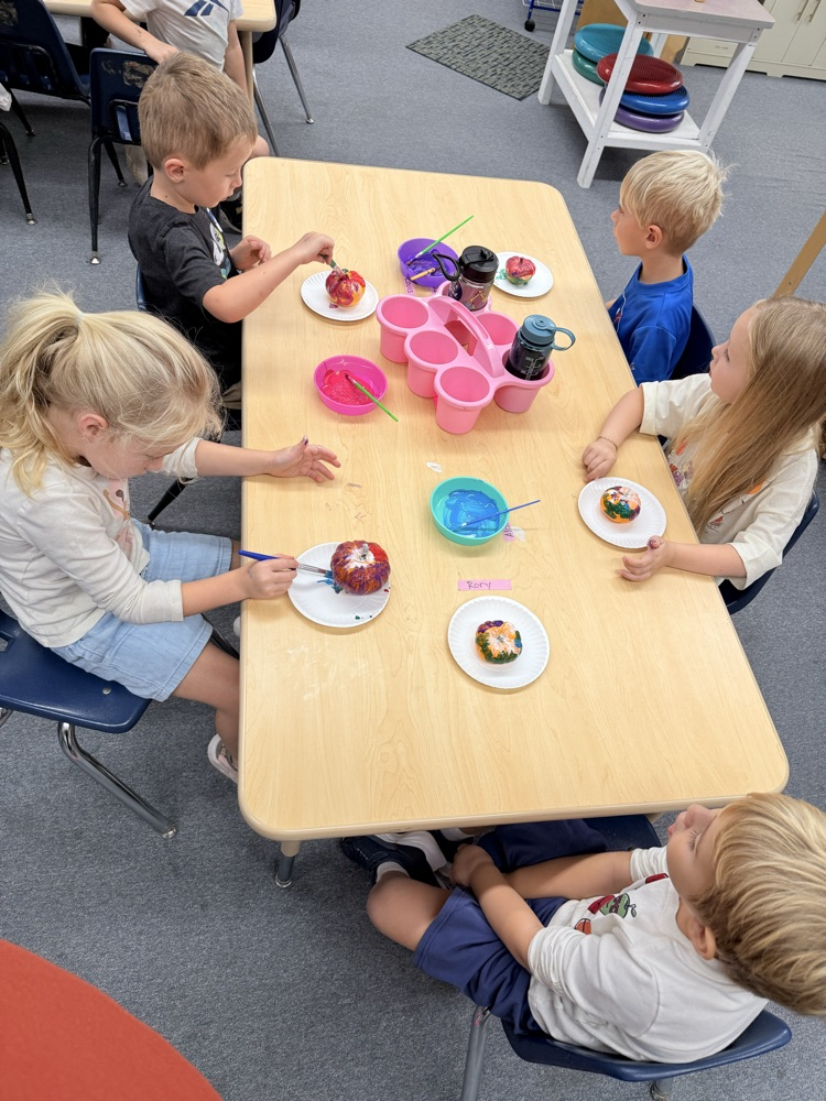 painting pumpkins