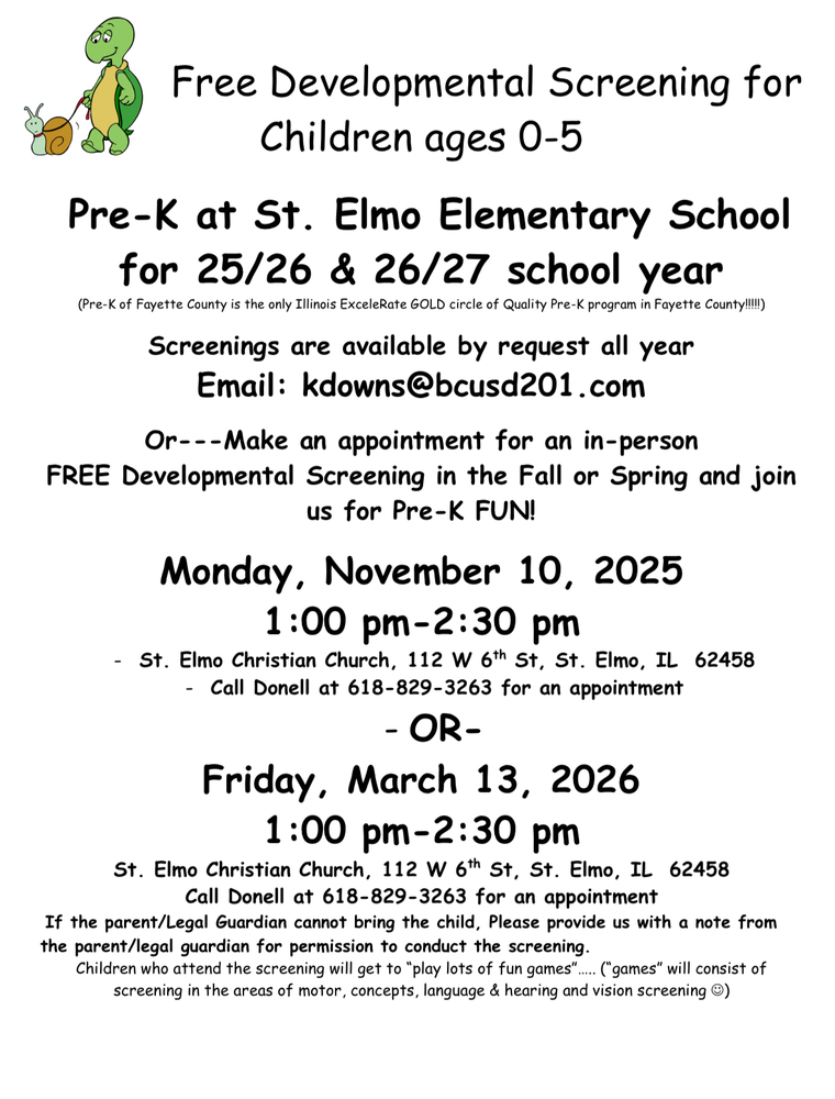 Pre K Screening
