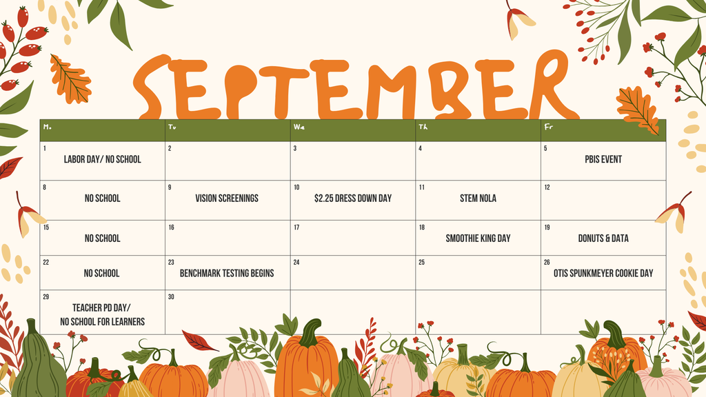 September Calendar