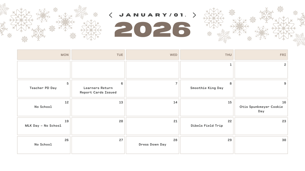 January Calendar