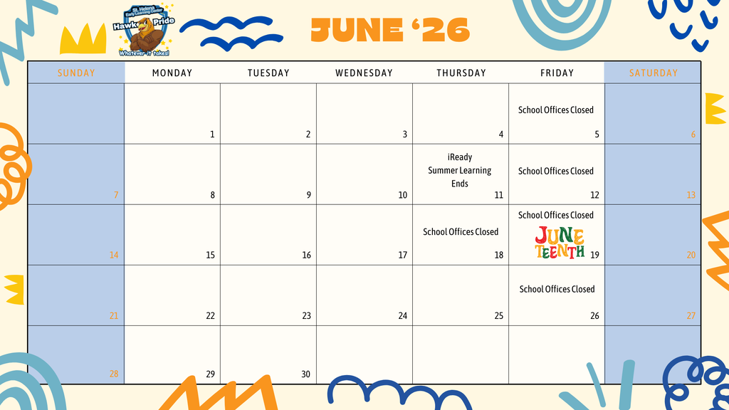 June Calendar