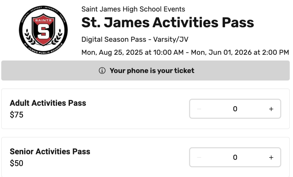 GOFAN Activities Ticket