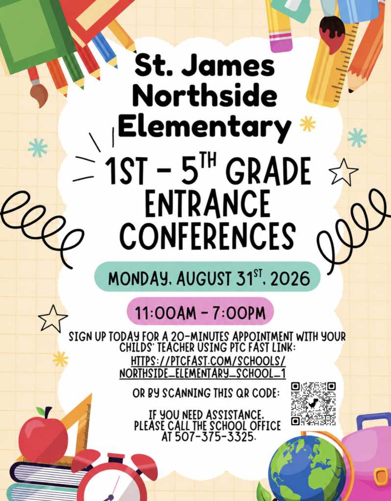 1st-5th Grade Entrance Conferences 2026
