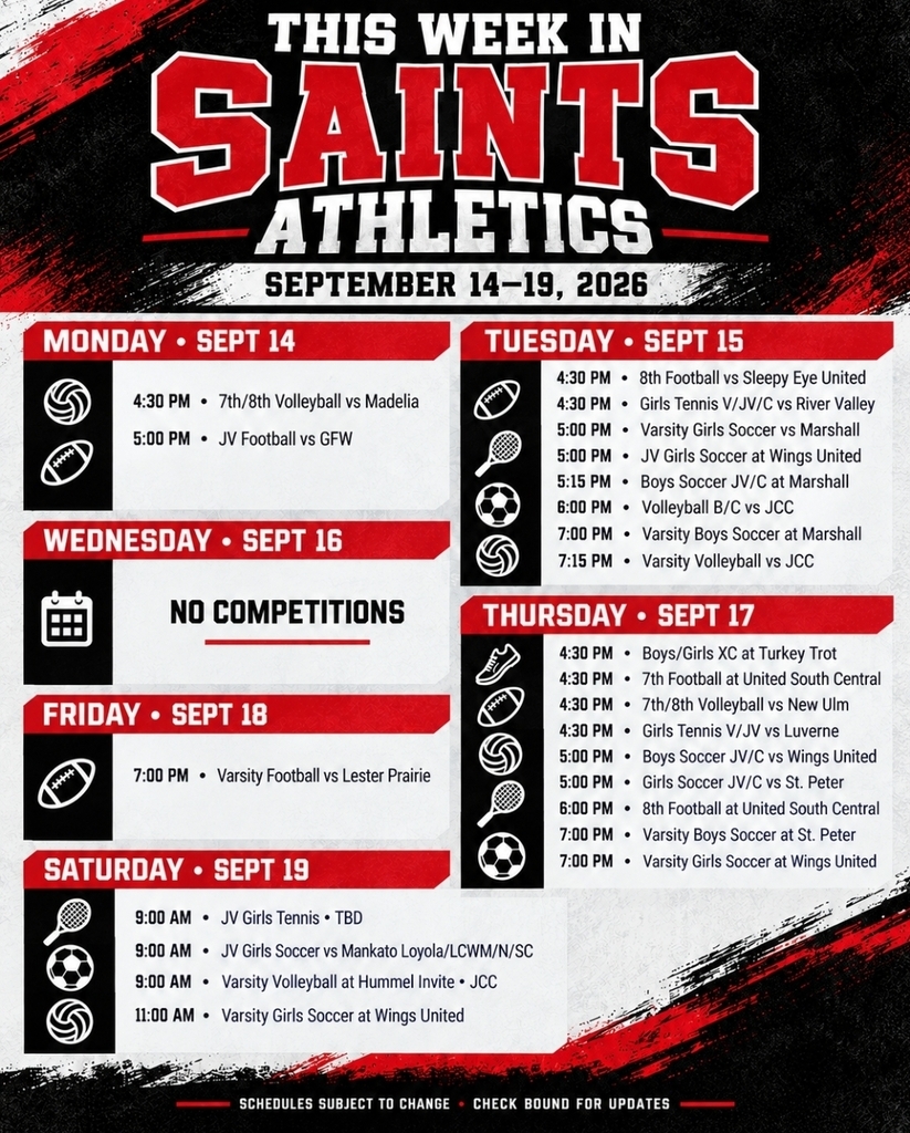 Saints Schedule