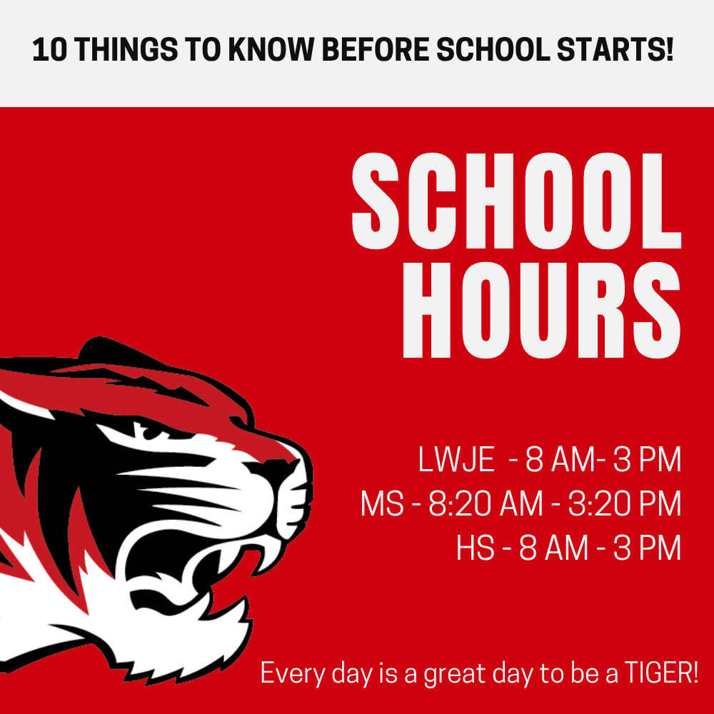 10 Things to Know: School Hours!
