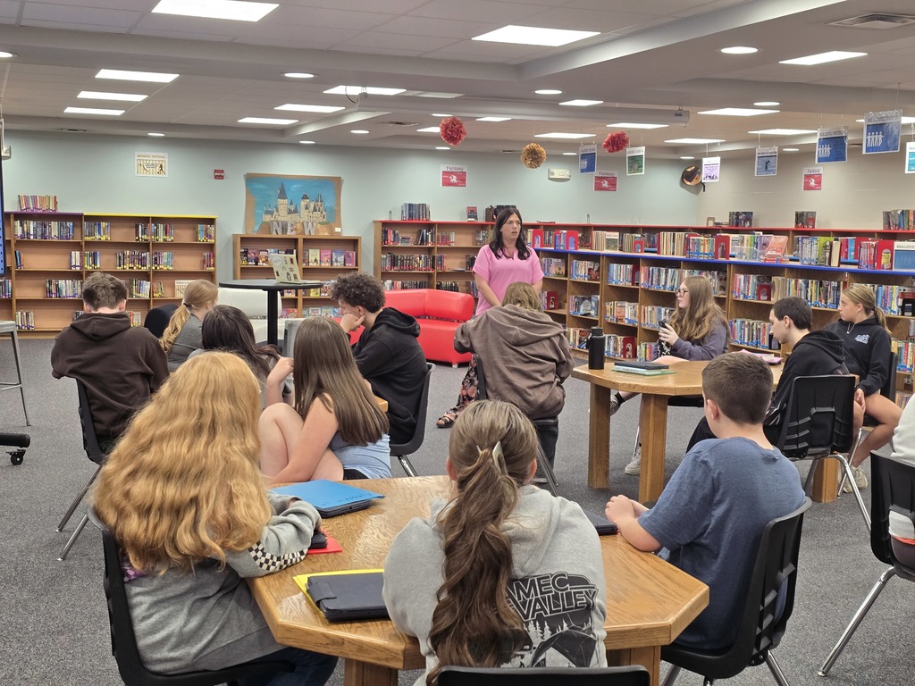 Middle school library visits have started. 