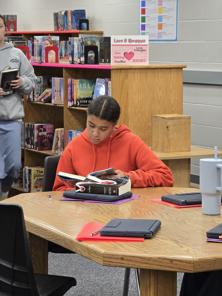 Middle school library visits have started. 