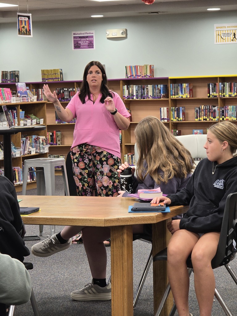 Middle school library visits have started. 