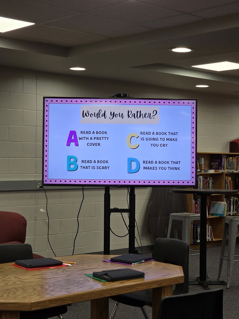 Middle school library visits have started. 