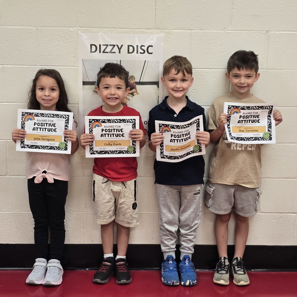 Kindergarten students of the month!