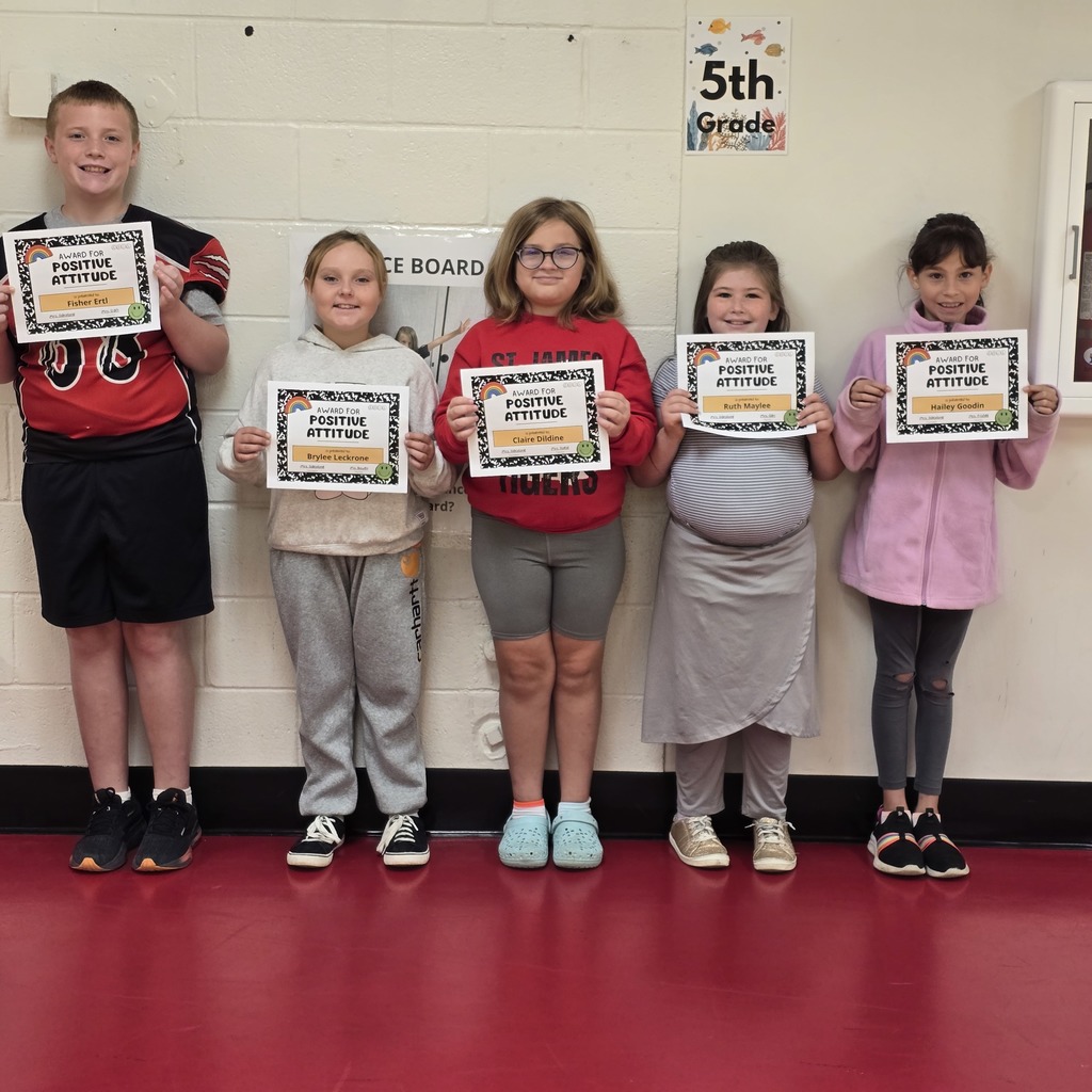 4th grade students of the month!