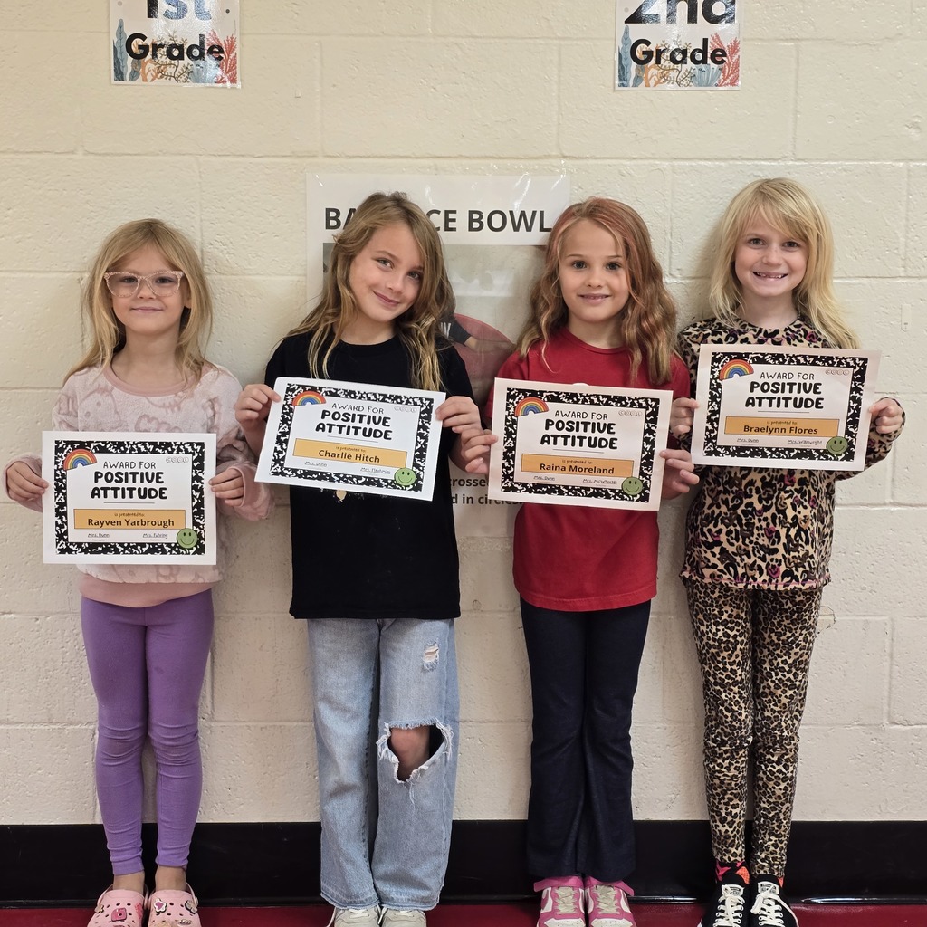 2nd grade students of the month!