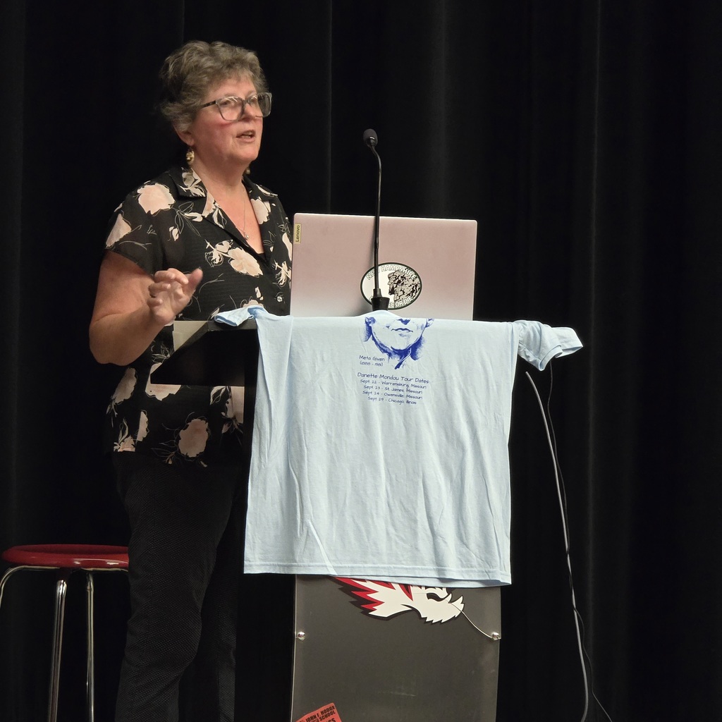 Author presents about St. James graduate Meta Given.