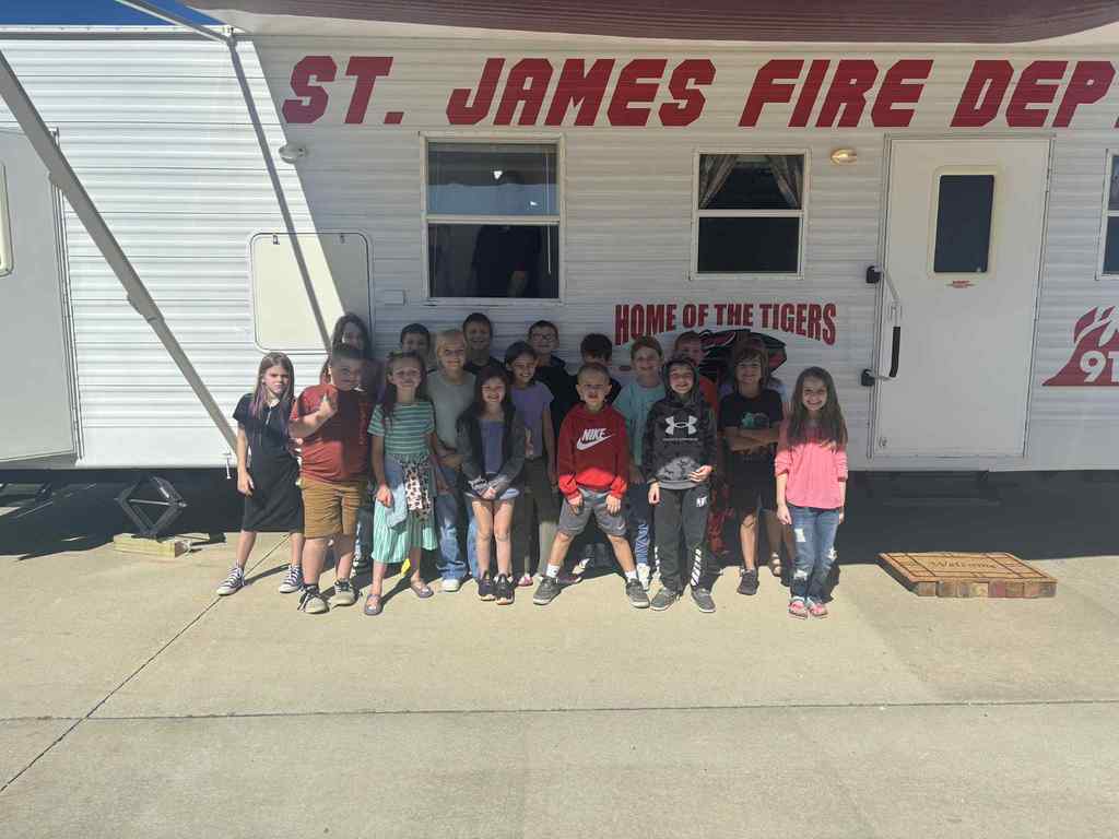 3rd Grade Fire Safety with the Smoke trailer simulation.