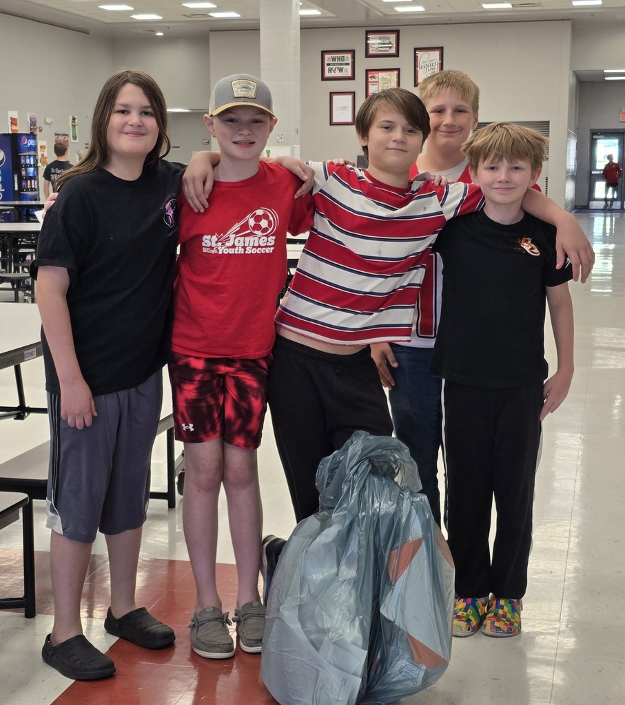Teen leadership students are part of the recycling program at St. James Middle School. 