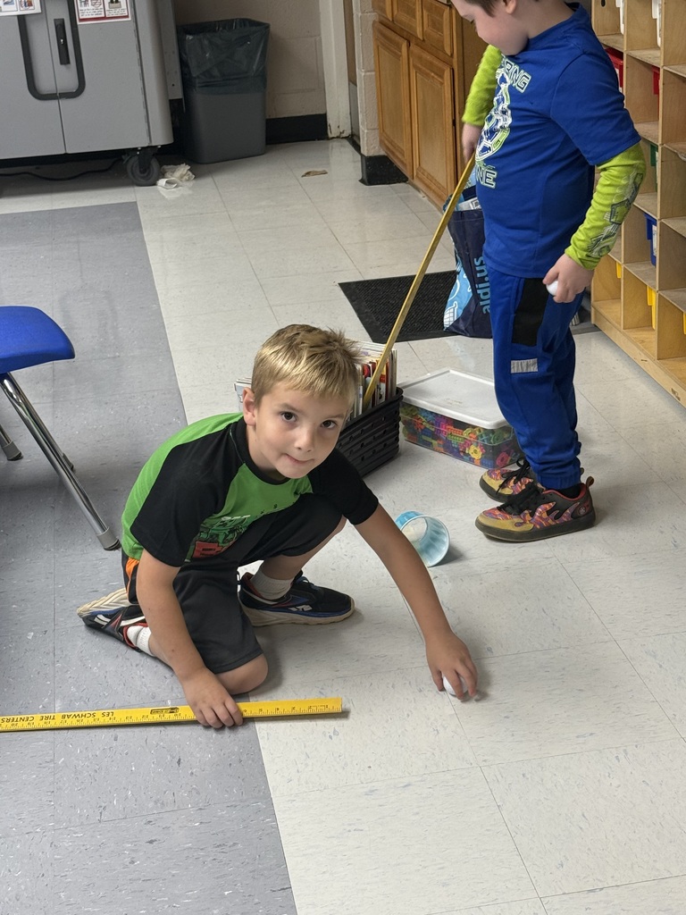 Kindergarten learns about force and motion with a fun game of put put!