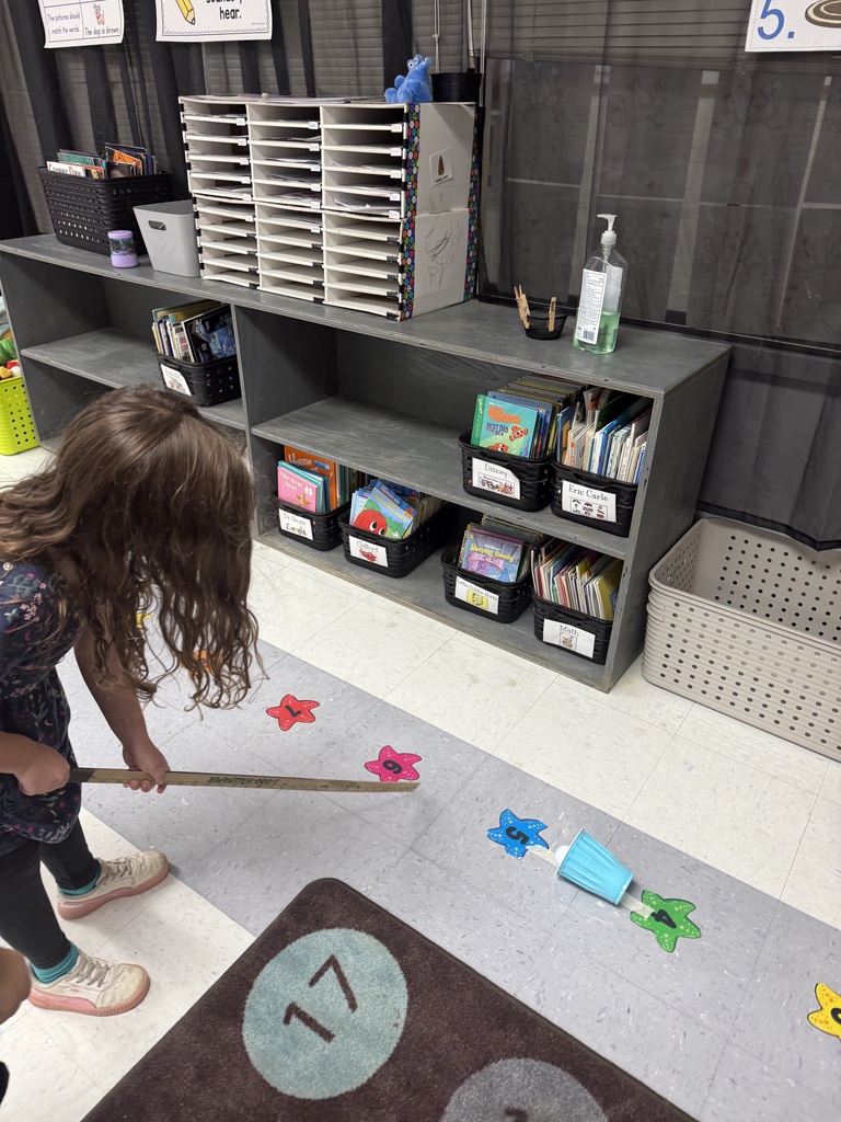 Kindergarten learns about force and motion with a fun game of put put!
