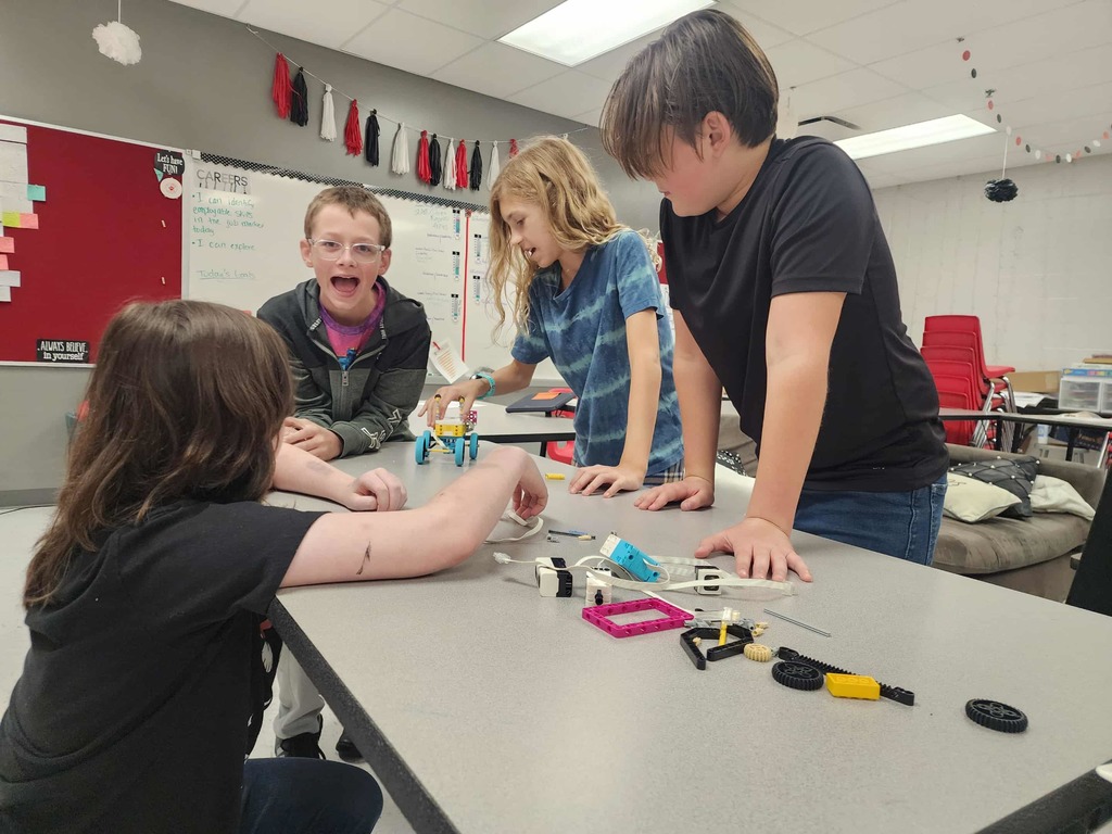 STEM Club at St. James Middle School has experimented with egg drop toss challenge, balloon cars, and robot car races. 