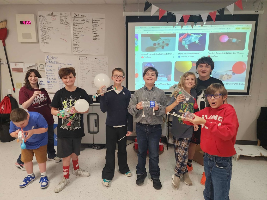 STEM Club at St. James Middle School has experimented with egg drop toss challenge, balloon cars, and robot car races. 