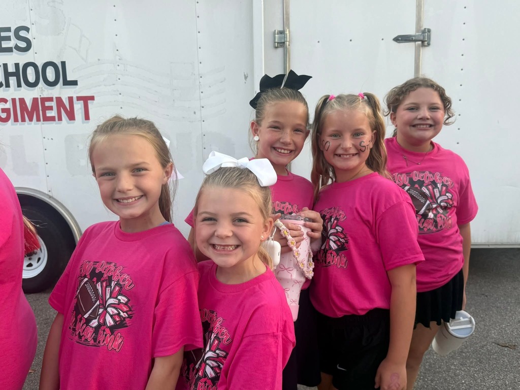 Pink Out Kiddy Camp performed before the varsity football camp on Friday night. 