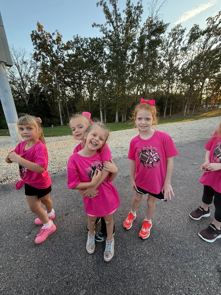Pink Out Kiddy Camp performed before the varsity football camp on Friday night. 