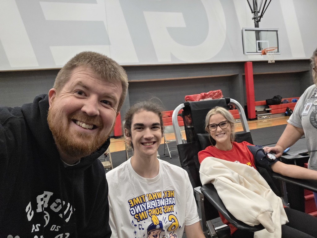 National Honor Society hosted its fall blood drive. Students are featured donating blood. 