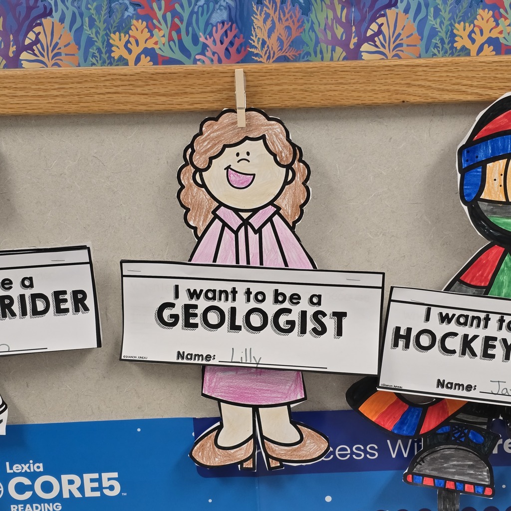 First grade tours the community and hears from guest speakers about their careers. 