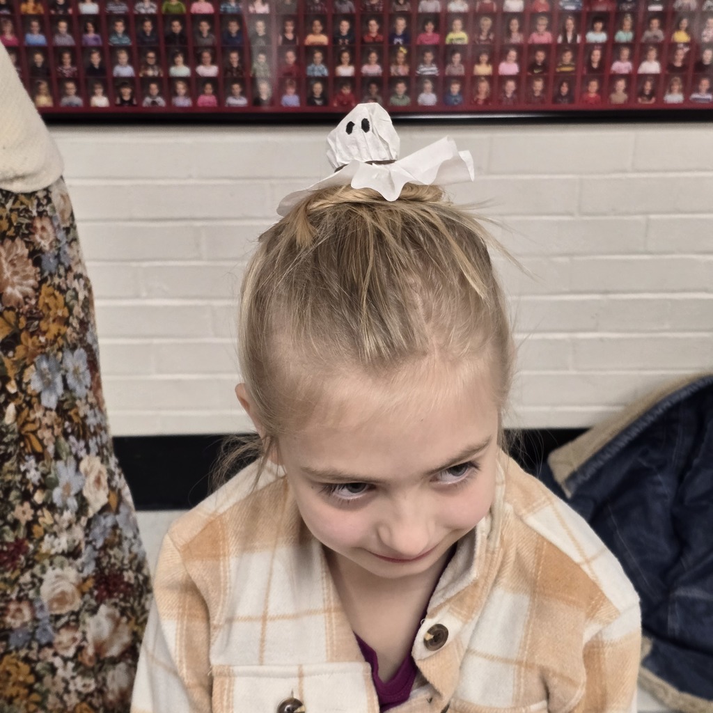 Students have Boo Buns in their hair after visiting Jumpstart Tigers!