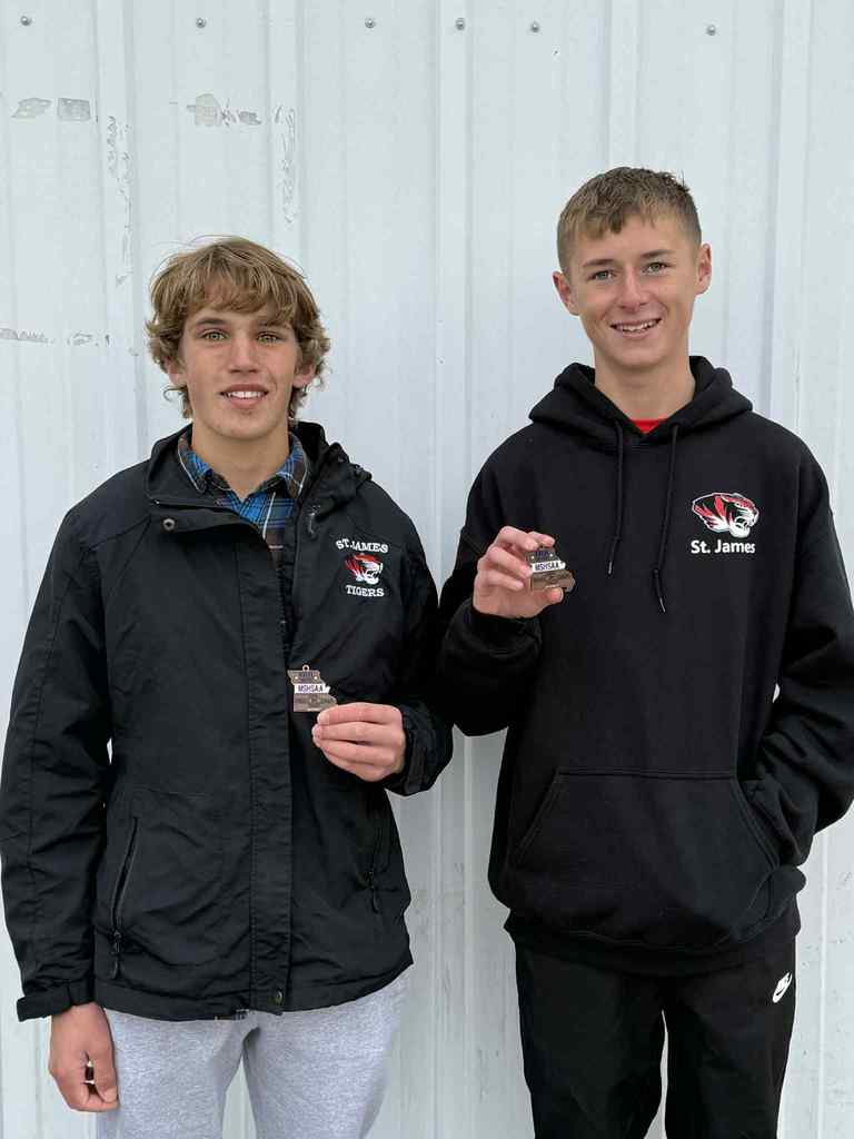 STATE BOUND: Cross-Country Runners Qualify for State! ❤️🐯🤍 Congratulations to our runners for their success at districts today! Two athletes are headed to next week’s state meet after finishing in the top 30: Ashton Moreland (3rd place) and Kylar Hodge (20th place)!  The state meet will take place next Saturday at Gans Creek in Columbia, MO. Help us cheer them on!  #StateBound #XC #stjschools #tigerpride