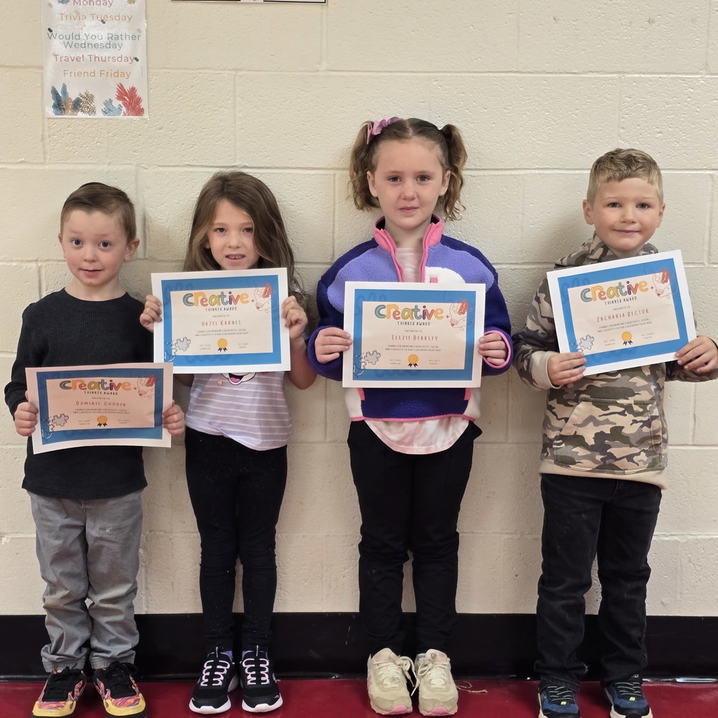 Kindergarten students of the month at LWJE!