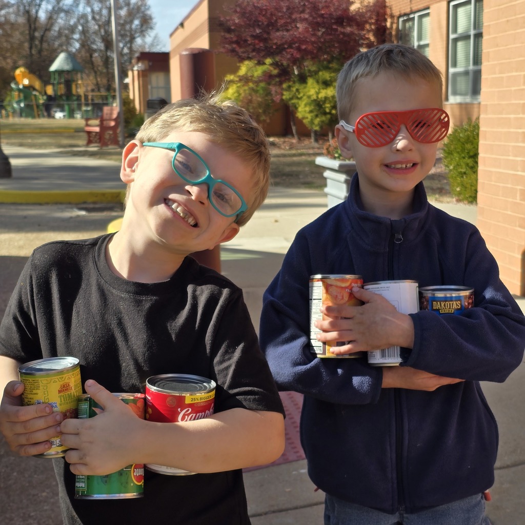 First grade canned food drive!