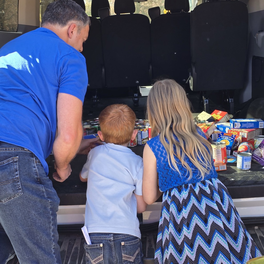 First grade canned food drive!