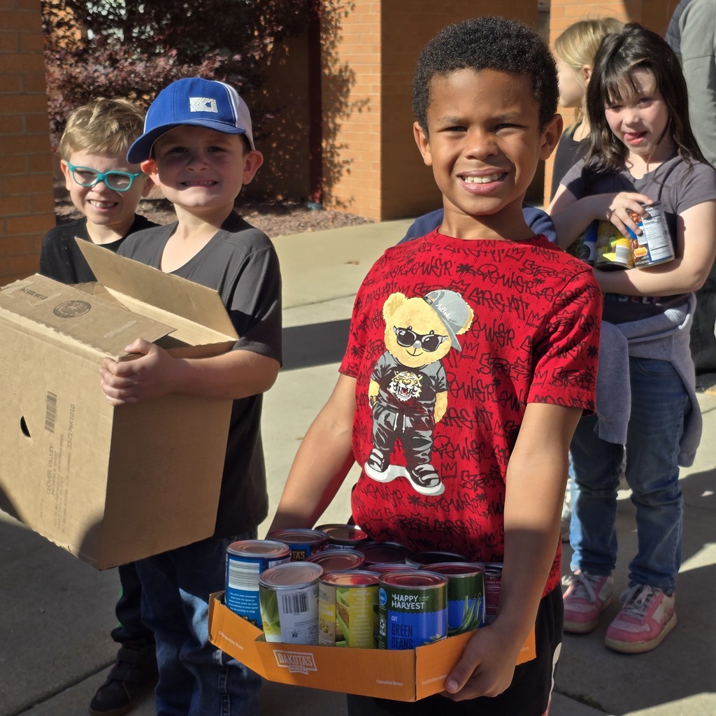 First grade canned food drive!