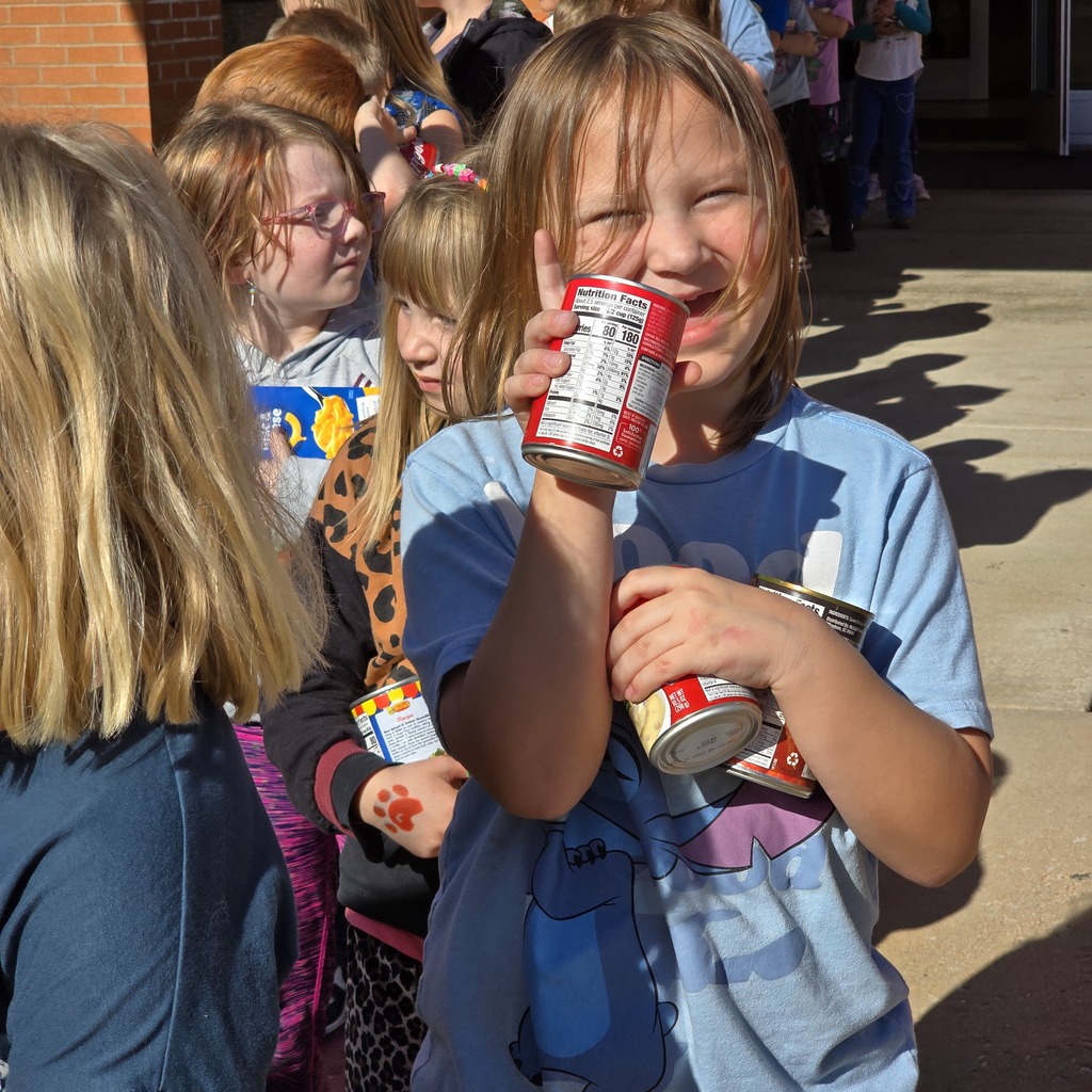 First grade canned food drive!