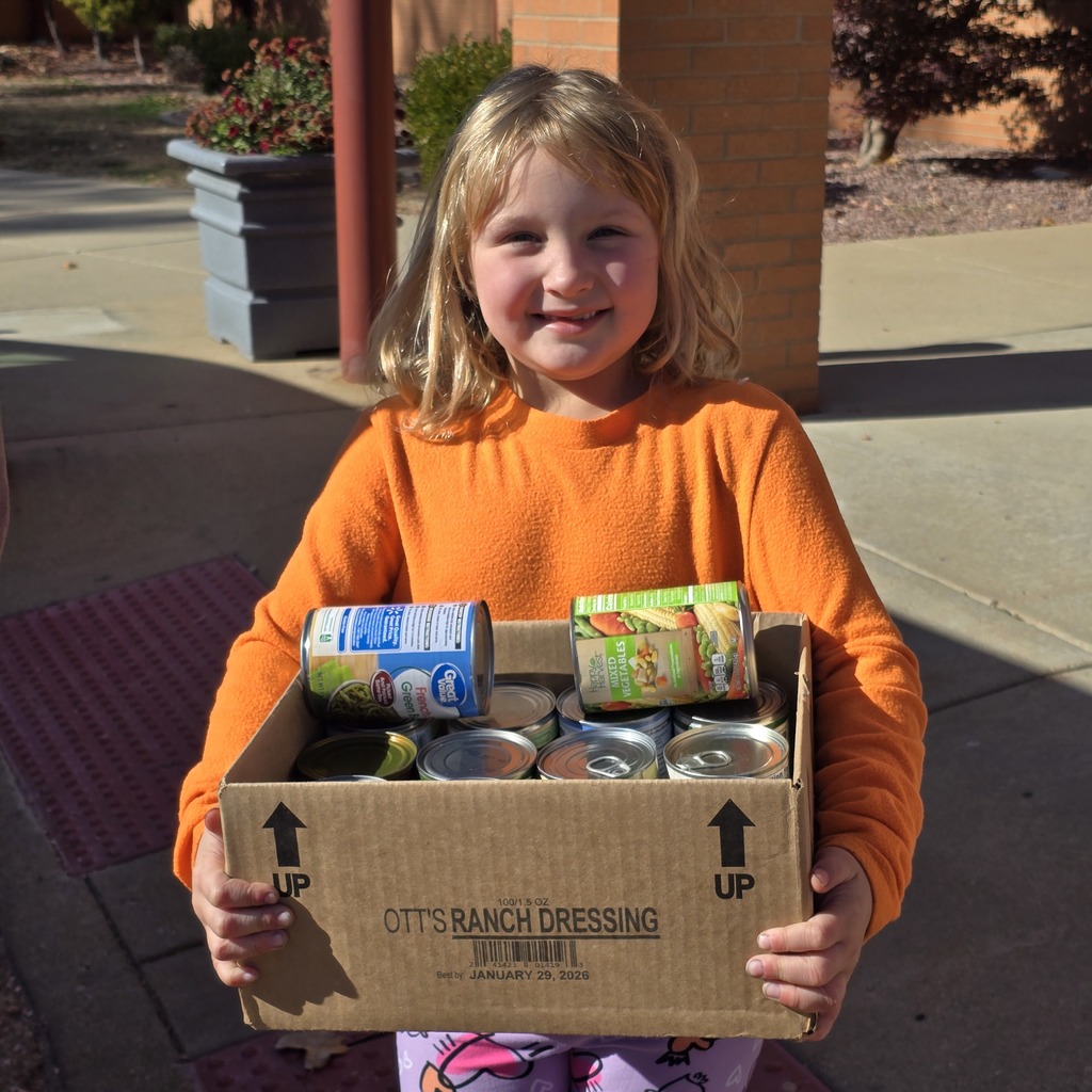 First grade canned food drive!
