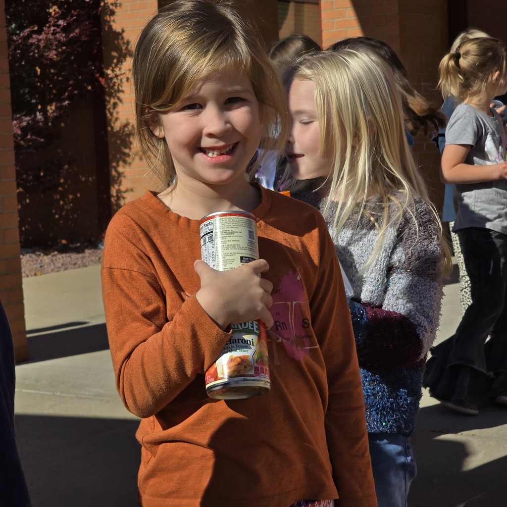 First grade canned food drive!
