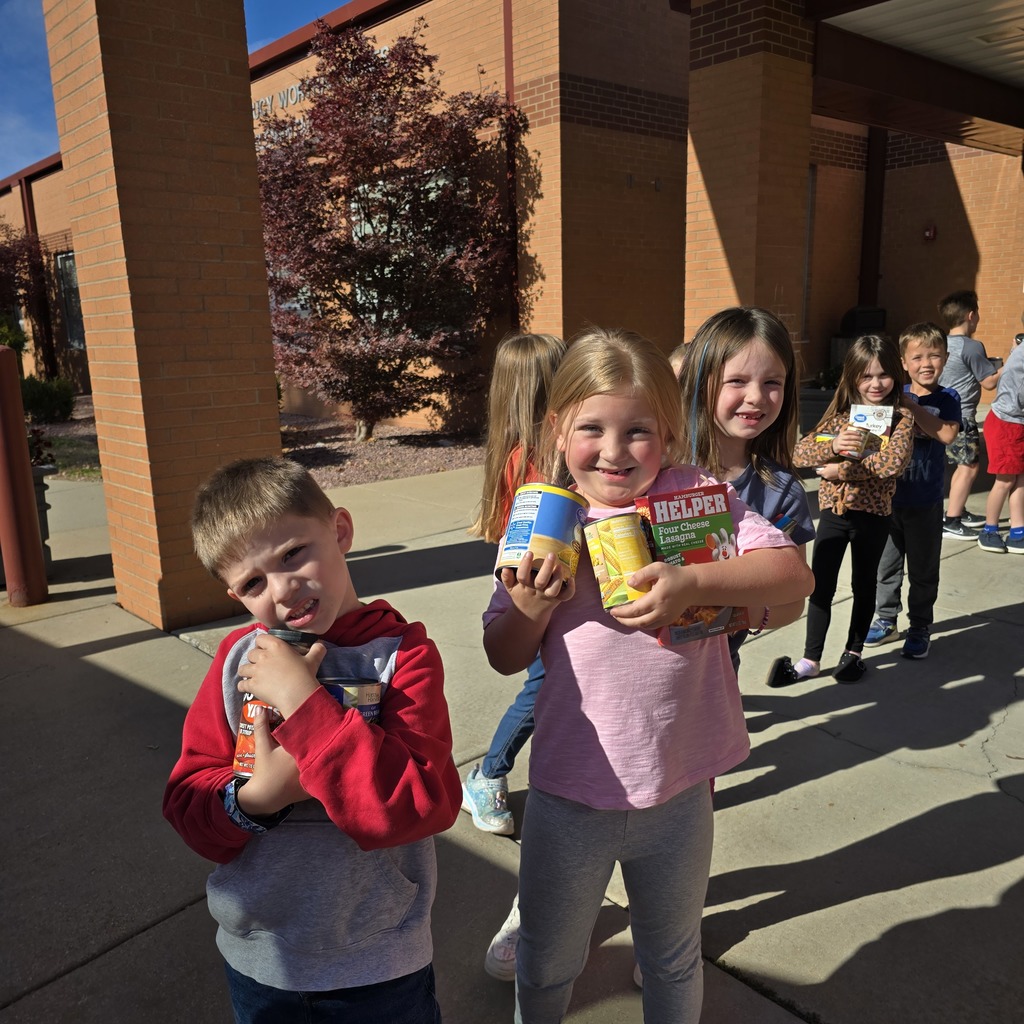 First grade canned food drive!