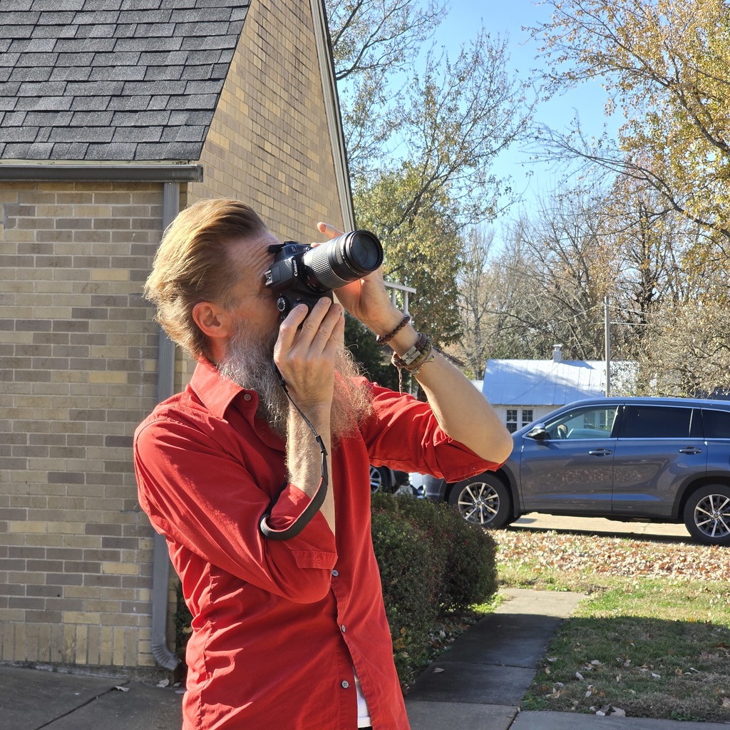 Photography students study architecture at Trinity Episcopal Church. 