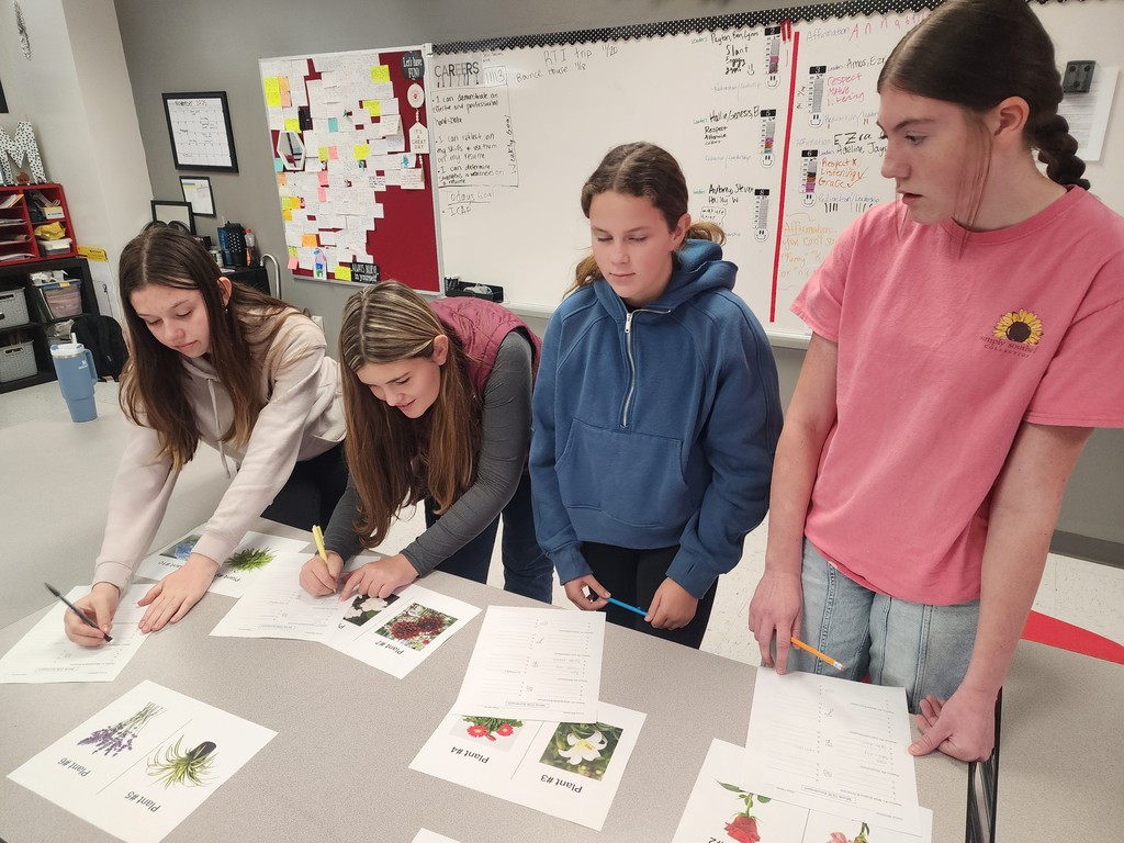 HS FFA visits middle school classes.