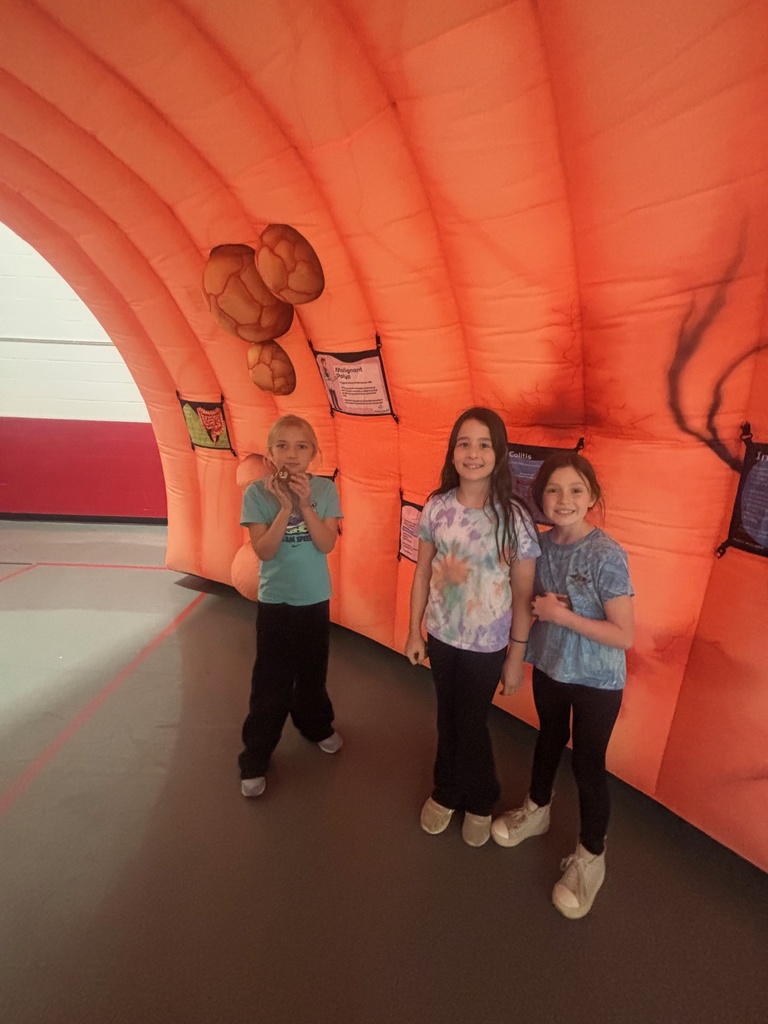 Phelps Health brings giant organs for 3rd grade students. 