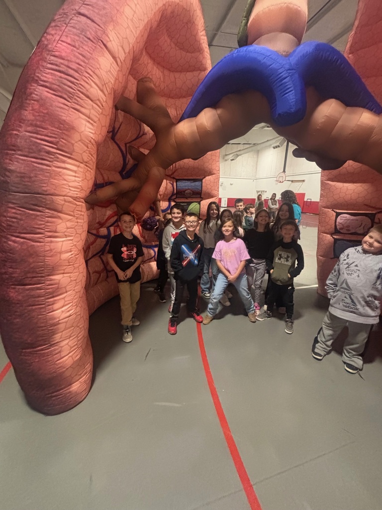 Phelps Health brings giant organs for 3rd grade students. 