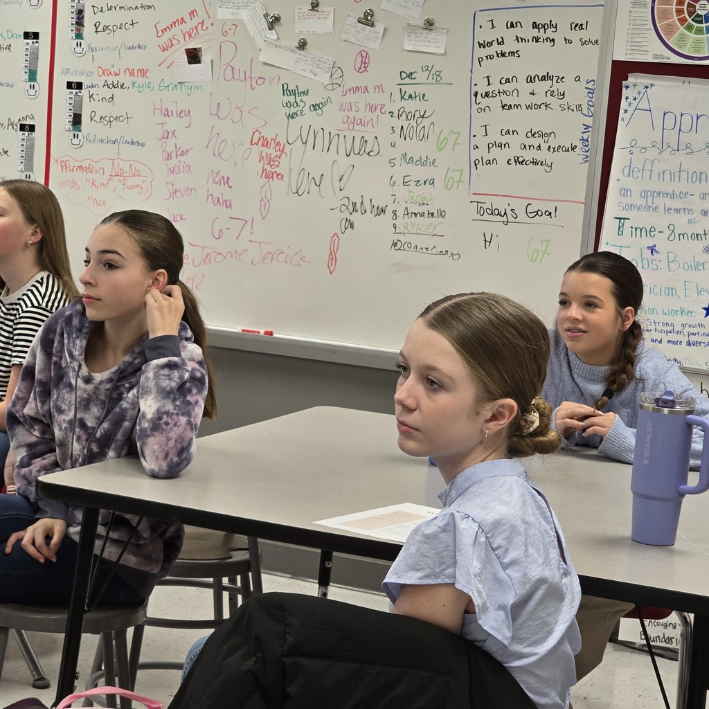 Middle school students work on interview skills with high school DECA and FBLA students!