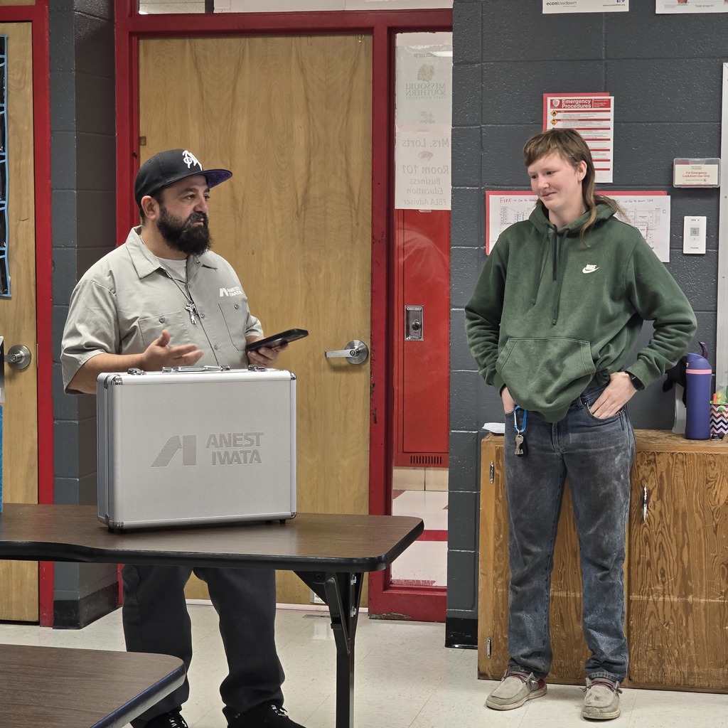 Student surprised by company with a care package!